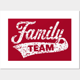 Family Team (Vintage / White) Posters and Art